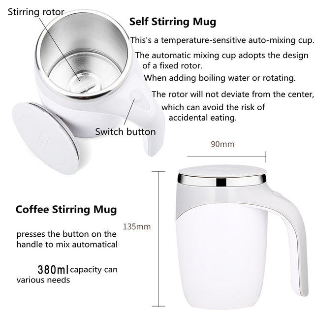 Automatic Magnetic Stirring Mug | Rechargeable Self-Stirring Cup